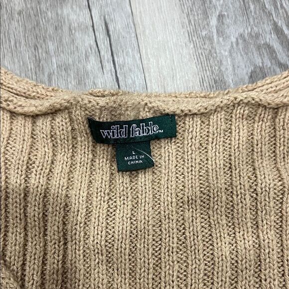 Wild Fable Tan Ribbed Knit Sweater - Picture 2 of 2